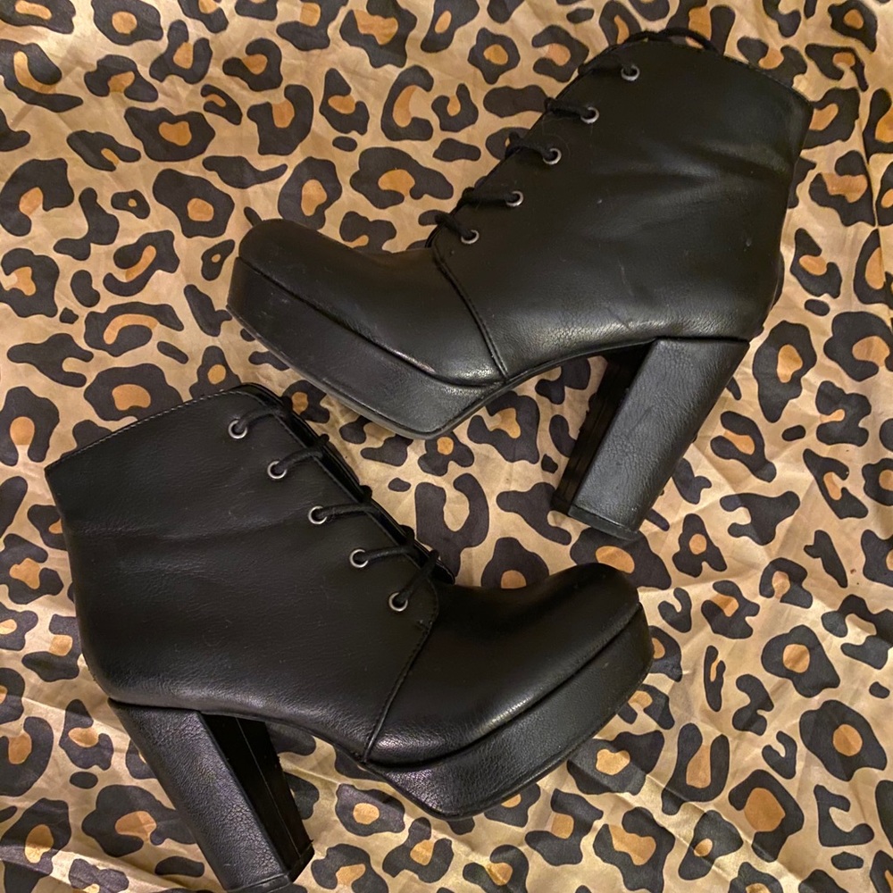 Platform Lace Up Booties
